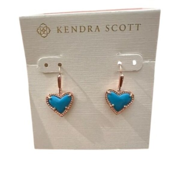 Kendra Scott Ari Heart Drop Earrings New - Picture 1 of 2